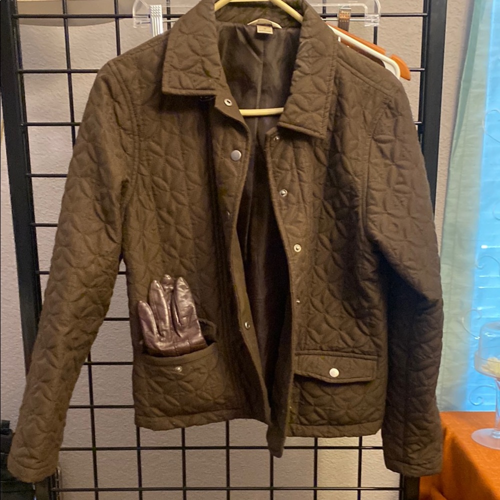 Christopher & Banks Quilted Brown Jacket
